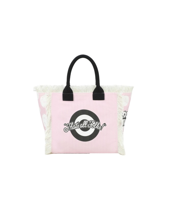  Braccialini - Tote bag in tessuto canvas stampa Looney Tunes