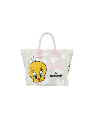 Braccialini - Tote bag in tessuto canvas stampa Titti Summer Special LT