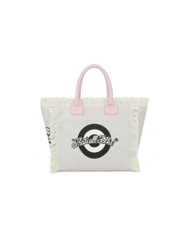  Braccialini - Tote bag in tessuto canvas stampa Titti Summer