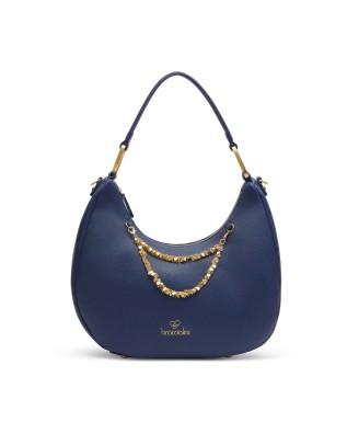  Braccialini - Borsa a Spalla Hobo in Simil Pelle con Catena