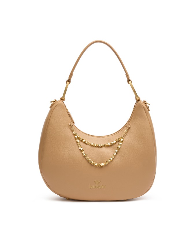  Braccialini - Borsa a Spalla Hobo in Simil Pelle con Catena