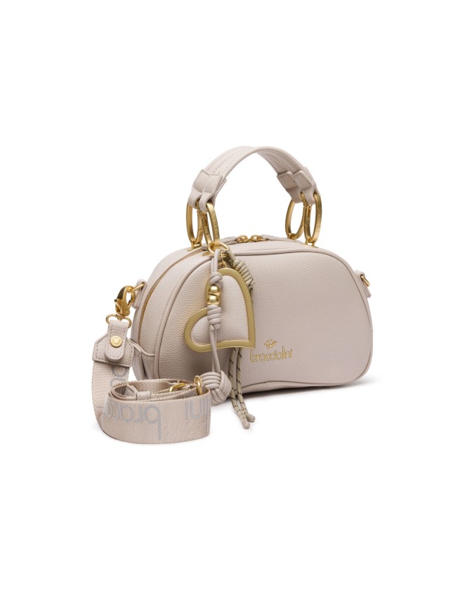  Braccialini - Borsa Bauletto Piccola con Tracolla e Charm