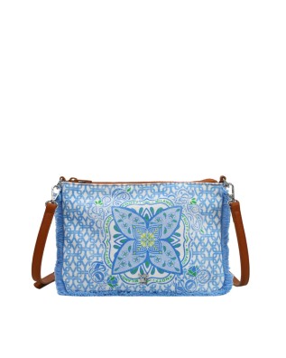 Ynot - Clutch donna in canvas con tracolla Samoa