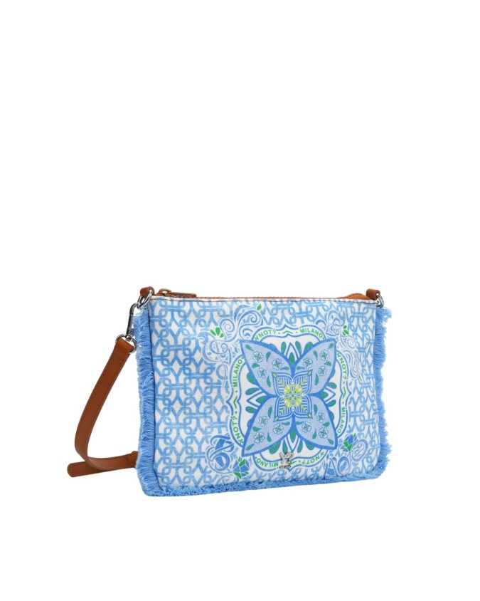  Ynot - Clutch donna in canvas con tracolla Samoa