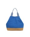  Ynot - Borsa shopping mare in tessuto logato Sponge