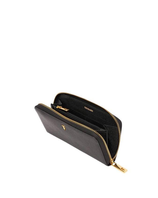  Trussardi - Portafoglio Zip Around in Pelle Cameo