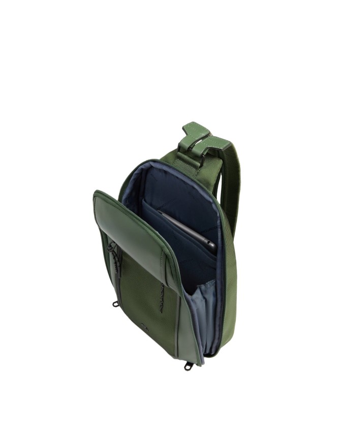  Piquadro - Zaino monospalla uomo porta iPad® in tessuto
