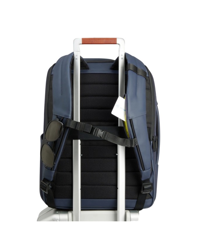  Piquadro - Zaino da viaggio in tessuto impermeabile porta pc