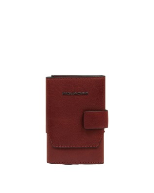 Piquadro - Solm Automatic Men's Metal and Leather Card...