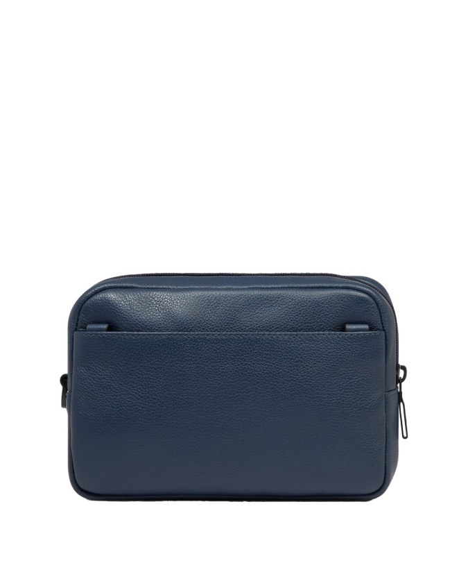  Piquadro - Pochette in pelle a due scomparti con manico