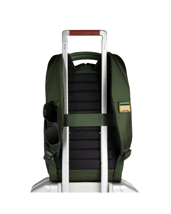  Piquadro - Zaino da viaggio uomo in tessuto riciclato e pelle