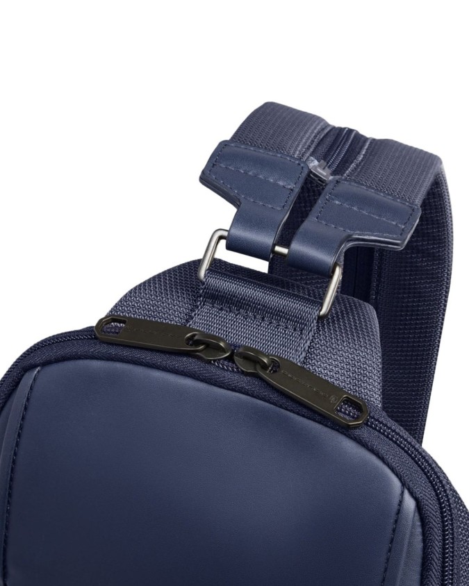  Piquadro - Zaino monospalla uomo porta iPad® in tessuto