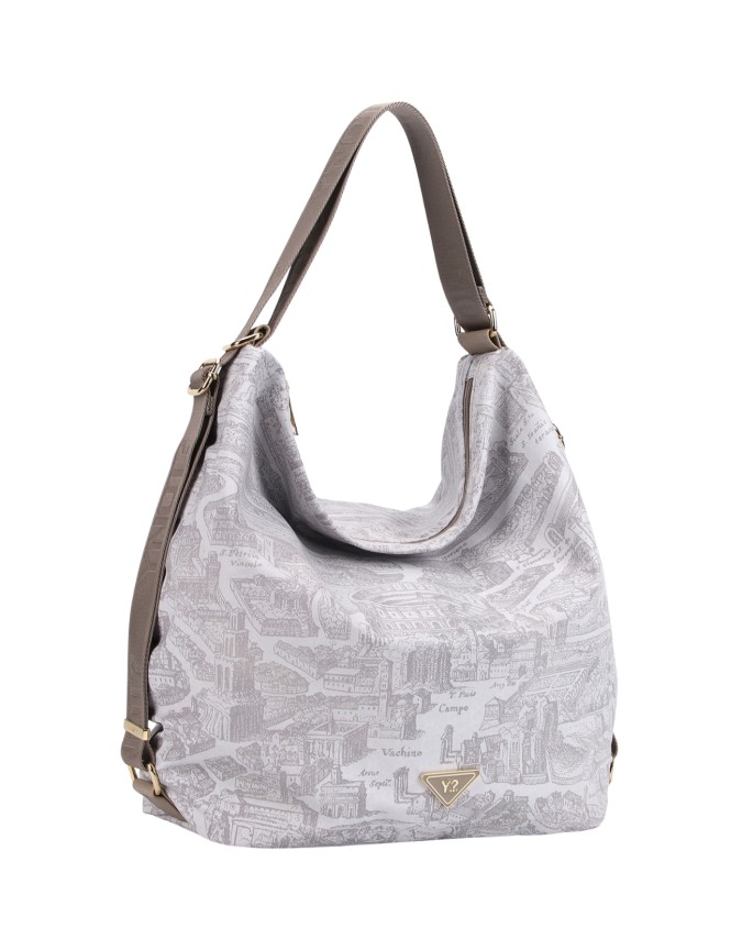  Ynot - Borsa/zaino a Spalla in Nylon con Stampa Città Gum