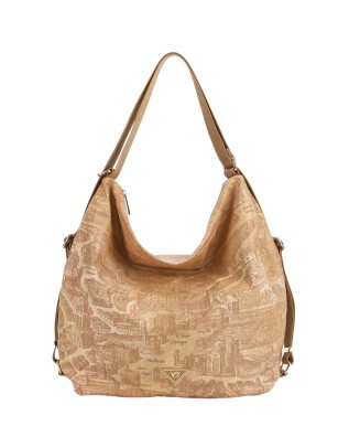  Ynot - Borsa/zaino a Spalla in Nylon con Stampa Città Gum 2