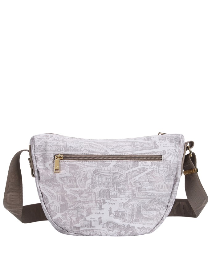  Ynot - Borsa Hobo Tg. S in Nylon con Stampa Città Gum
