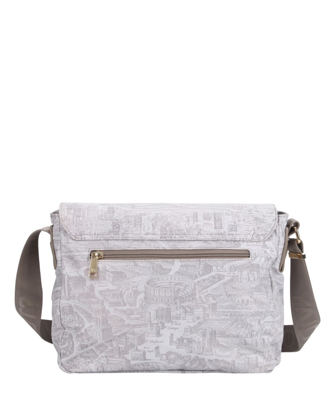  Ynot - Borsa a Tracolla Reporter in Nylon con Stampa Città Gum