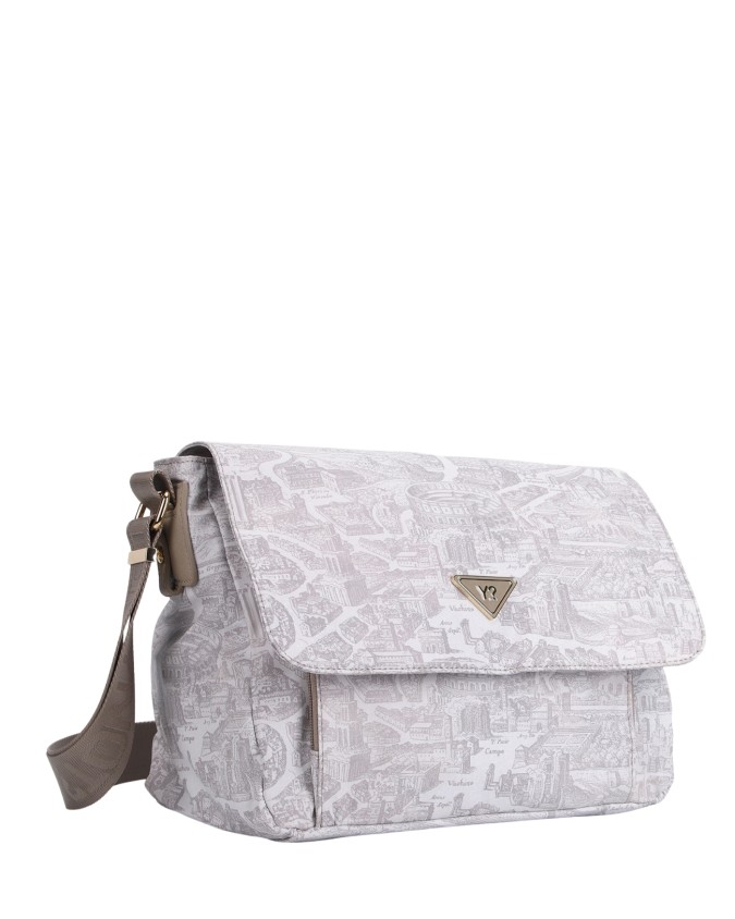  Ynot - Borsa a Tracolla Reporter in Nylon con Stampa Città Gum