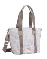  Ynot - Borsa Shopping con Tracolla in Nylon con Stampa Città