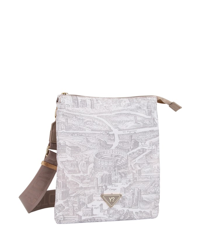  Ynot - Borsa a Tracolla Donna in Nylon con Stampa Città Gum