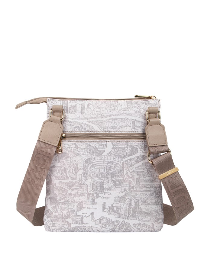  Ynot - Borsa a Tracolla Donna in Nylon con Stampa Città Gum