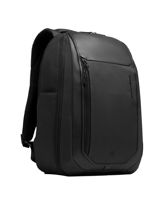  Piquadro - Zaino da viaggio porta pc 15,6" in pelle e tessuto