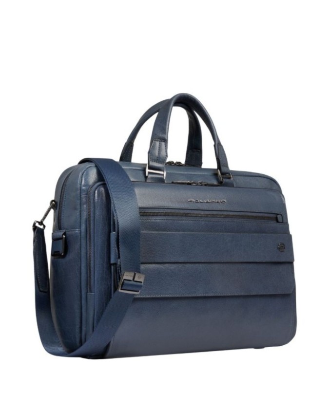  Piquadro - Cartella a due manici porta pc 15,6'' in pelle Solm