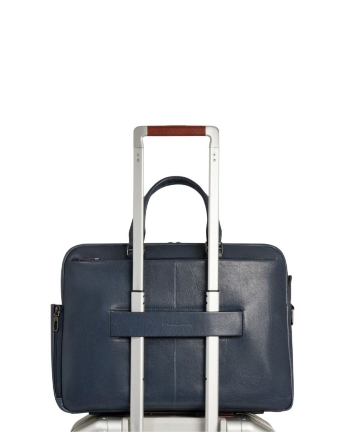  Piquadro - Cartella a due manici porta pc 15,6'' in pelle Solm