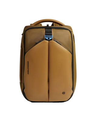  Piquadro – Zaino porta pc 17.3’’ espandibile in pelle vegana e