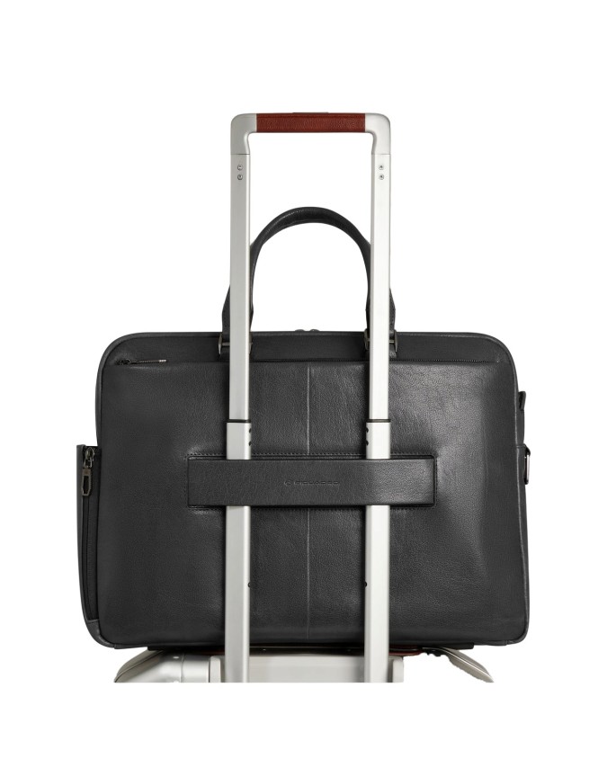  Piquadro - Cartella a due manici porta pc 15,6'' in pelle Solm