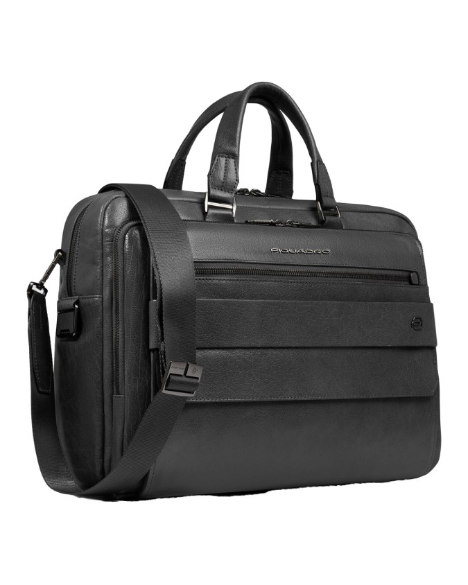  Piquadro - Cartella a due manici porta pc 15,6'' in pelle Solm