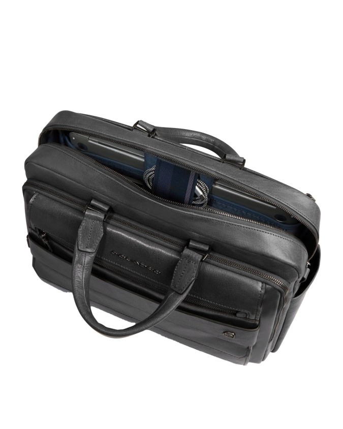  Piquadro - Cartella a due manici porta pc 15,6'' in pelle Solm