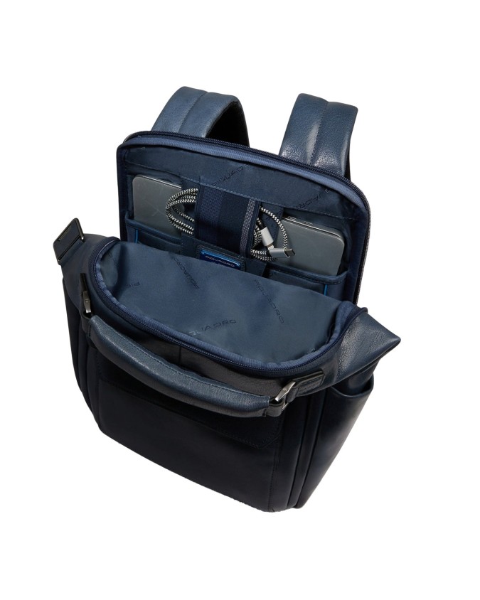  Piquadro - Zaino uomo personalizzabile in pelle porta pc