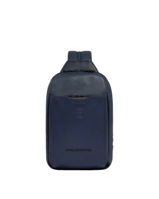  Piquadro - Zaino monospalla uomo in pelle porta iPad®mini AEL