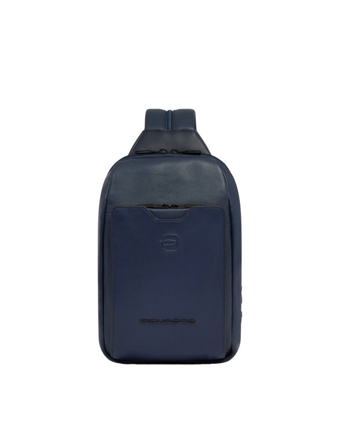  Piquadro - Zaino monospalla uomo in pelle porta iPad®mini AEL