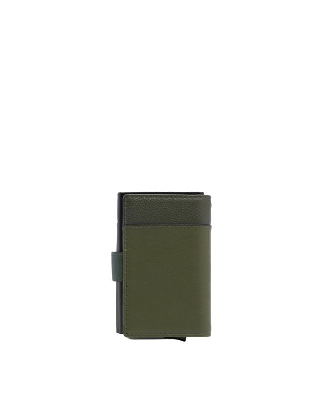  Piquadro - Portacarte uomo automatico in metallo e pelle