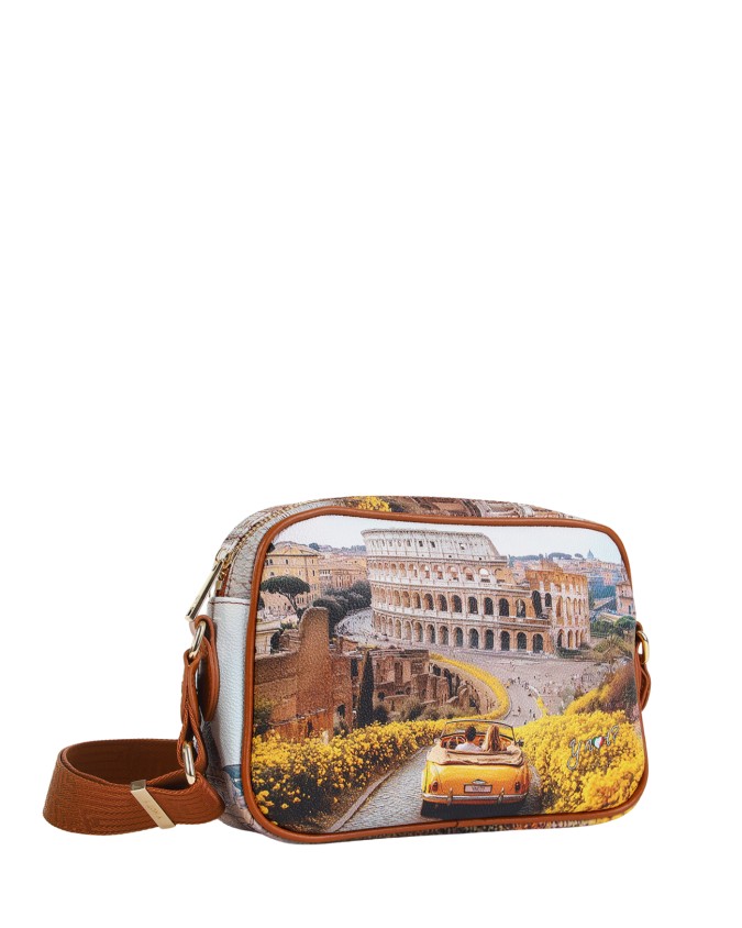  Ynot - Borsa Camera Bag in Ecopelle con Tasca Posteriore Yesbag