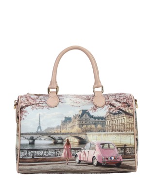 Ynot - Borsa Bauletto in Ecopelle Stampa Città Yesbag
