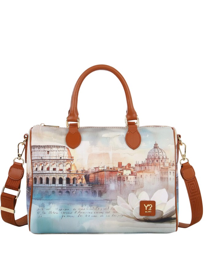  Ynot - Borsa Bauletto in Ecopelle Stampa Città Yesbag