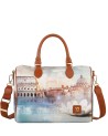  Ynot - Borsa Bauletto in Ecopelle Stampa Città Yesbag