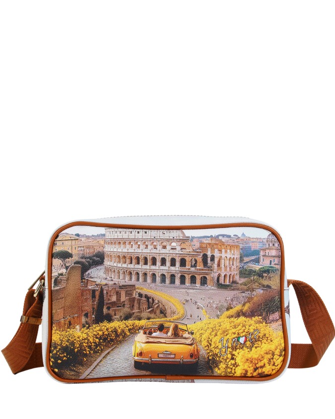 Ynot - Borsa Media Camera Bag in Ecopelle Stampa Città Yesbag