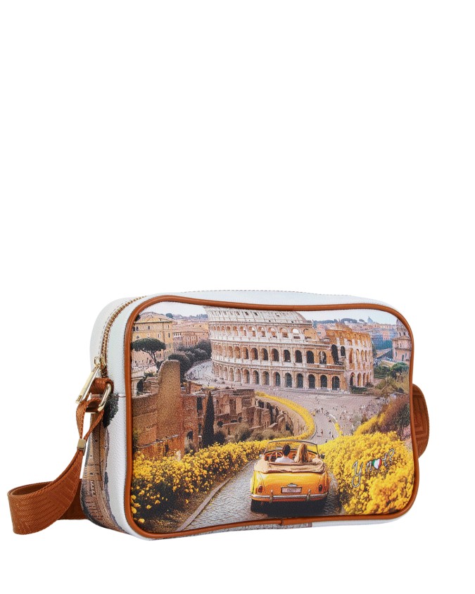  Ynot - Borsa Media Camera Bag in Ecopelle Stampa Città Yesbag