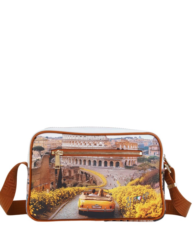  Ynot - Borsa Media Camera Bag in Ecopelle Stampa Città Yesbag