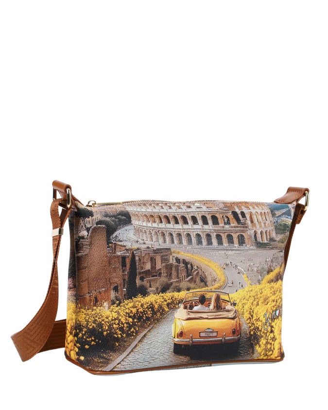  Ynot - Borsa Hobo Tg. S in Ecopelle Stampa Città Yesbag