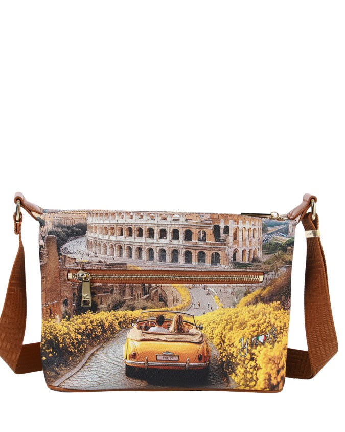  Ynot - Borsa Hobo Tg. S in Ecopelle Stampa Città Yesbag
