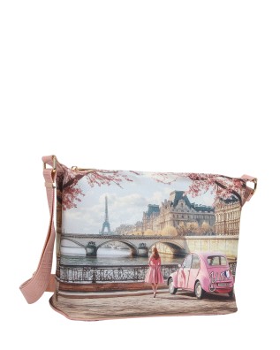  Ynot - Borsa Hobo Tg. L in Ecopelle Stampa Città Yesbag 2