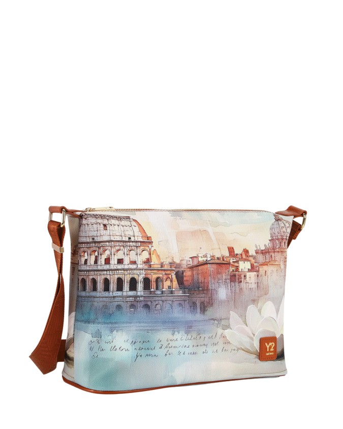  Ynot - Borsa Hobo Tg. L in Ecopelle Stampa Città Yesbag