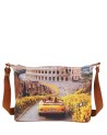  Ynot - Borsa Hobo Tg. L in Ecopelle Stampa Città Yesbag