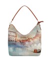  Ynot - Borsa a Spalla Hobo in Ecopelle con Manico Singolo