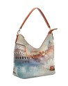  Ynot - Borsa a Spalla Hobo in Ecopelle con Manico Singolo