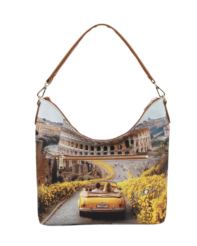  Ynot - Borsa a Spalla Hobo in Ecopelle con Manico Singolo